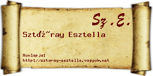 Sztáray Esztella névjegykártya